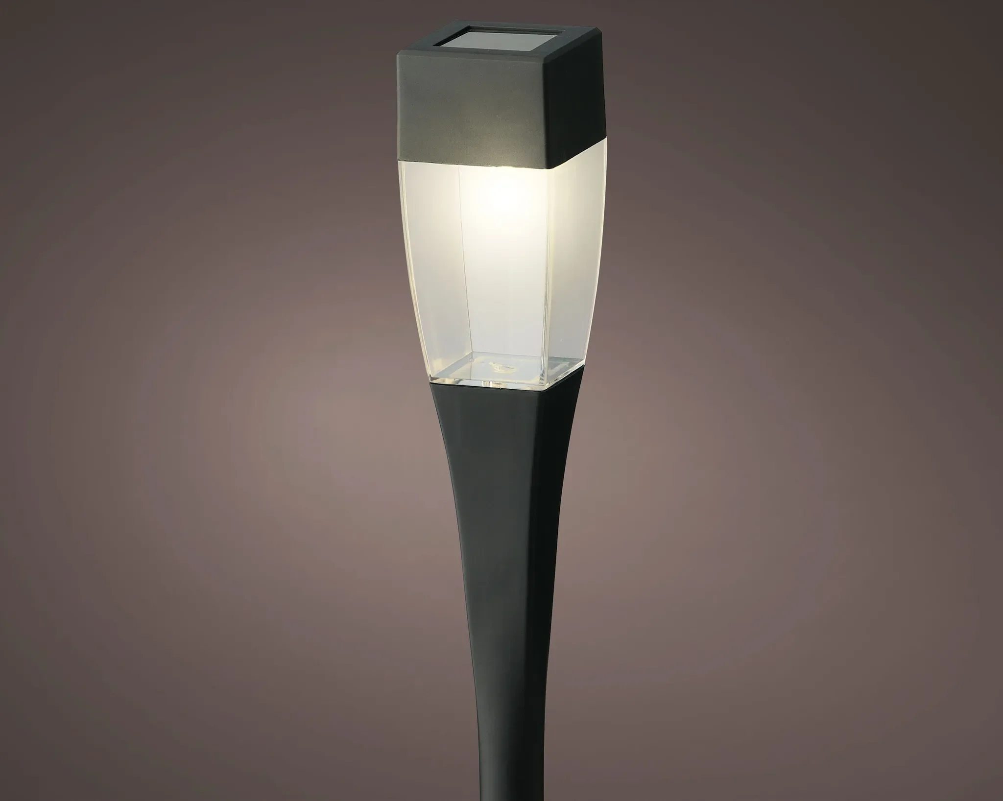 LED Solar Außenleuchte 27,5 cm, Kunststoff Schwarz, Warmweiß